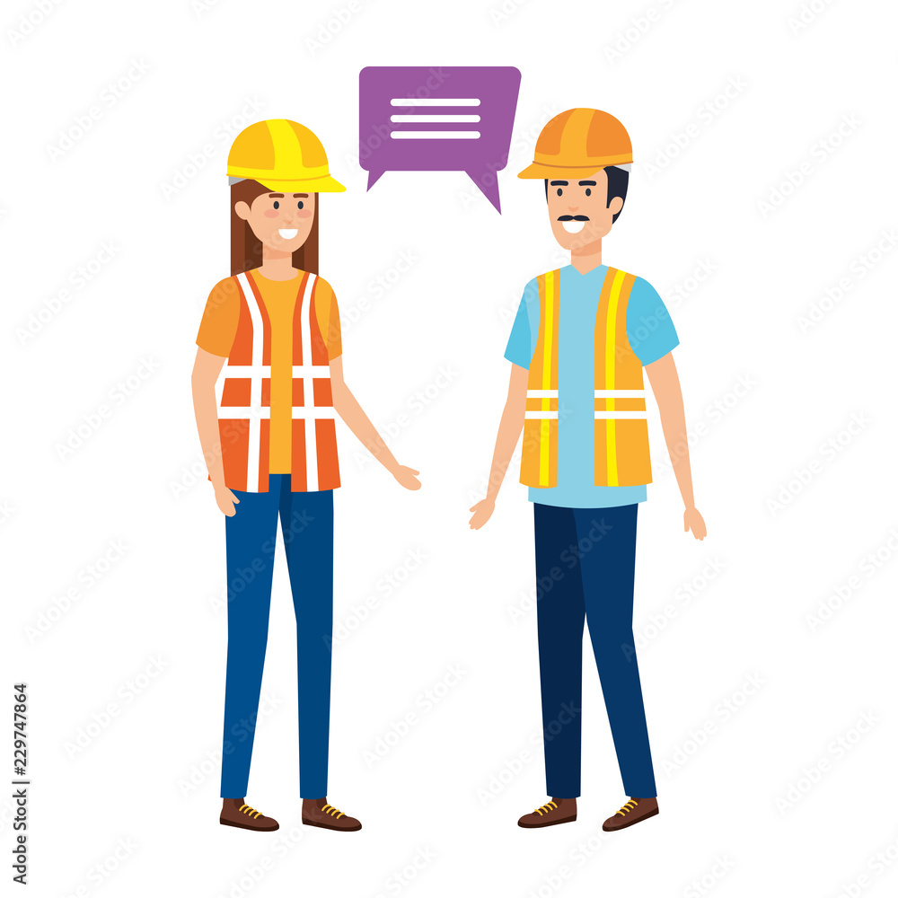 industrial workers talking characters industrial workers talking characters