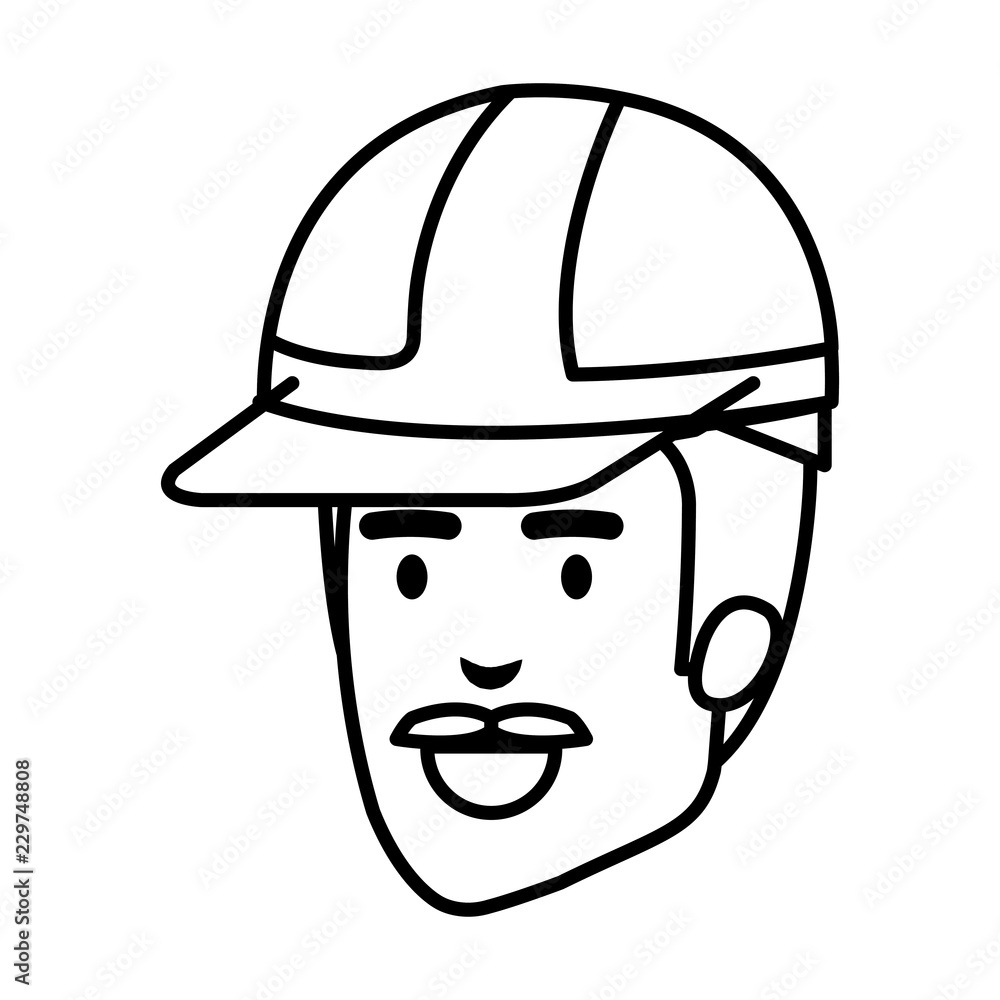head builder constructor with helmet head builder constructor with helmet