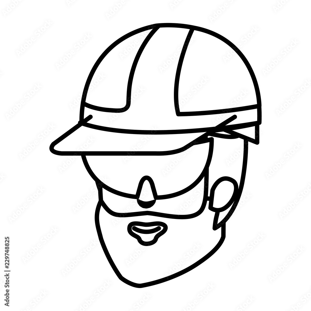 head builder constructor with helmet and goggles head builder constructor with helmet and goggles