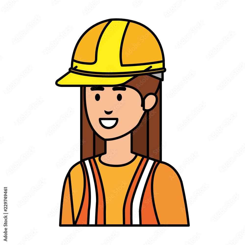 female builder constructor with helmet female builder constructor with helmet