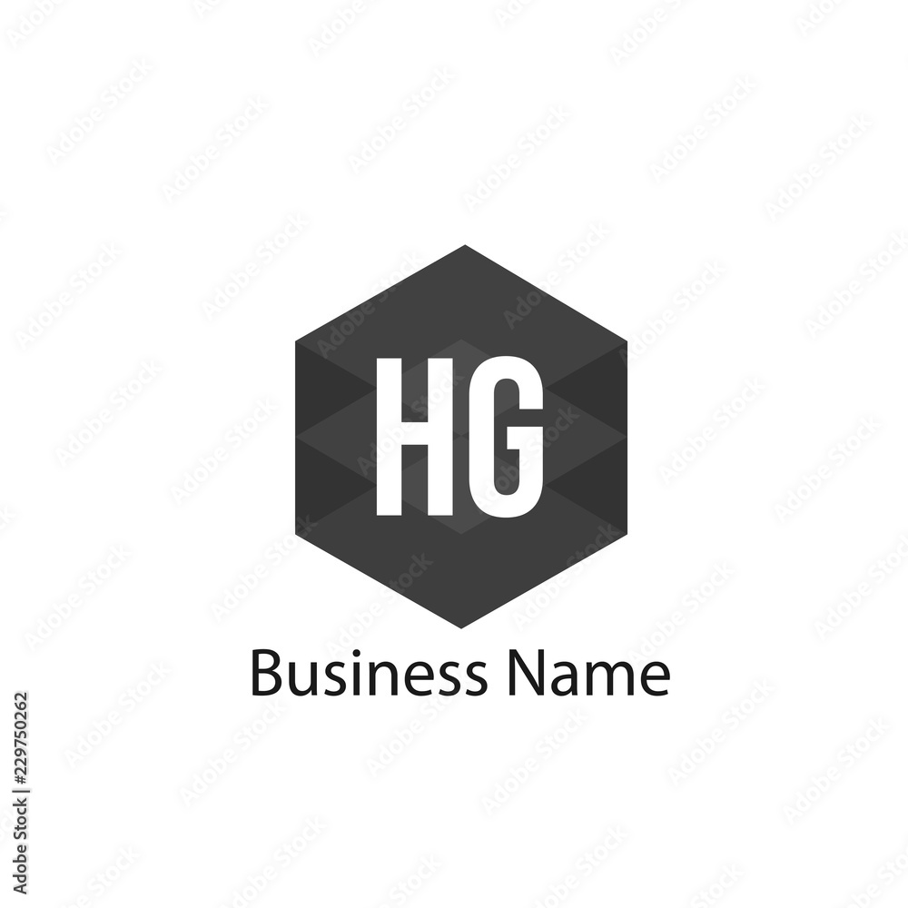 Initial HG Letter Logo Design Initial HG Letter Logo Design