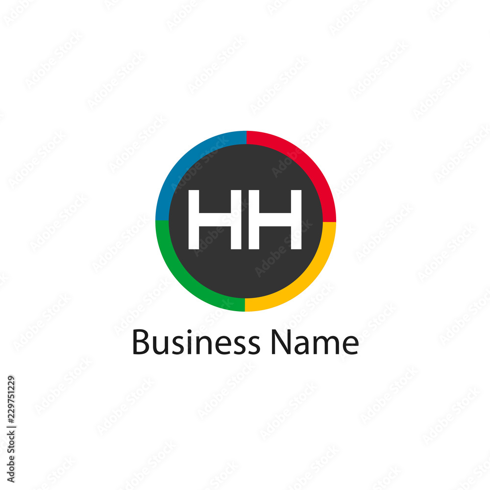 Initial HH Letter Logo Design Initial HH Letter Logo Design