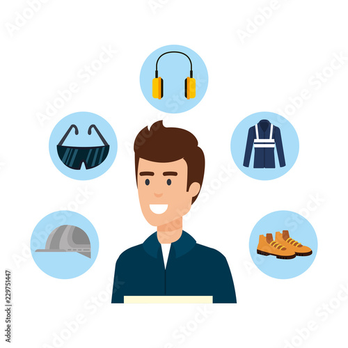 mechanic worker with security equipment