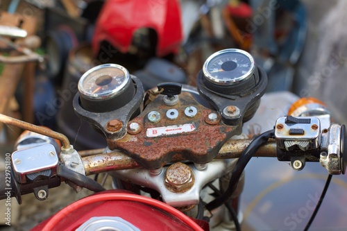 detail of a bike engine