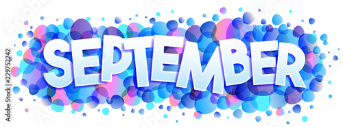 September word vector creative banner