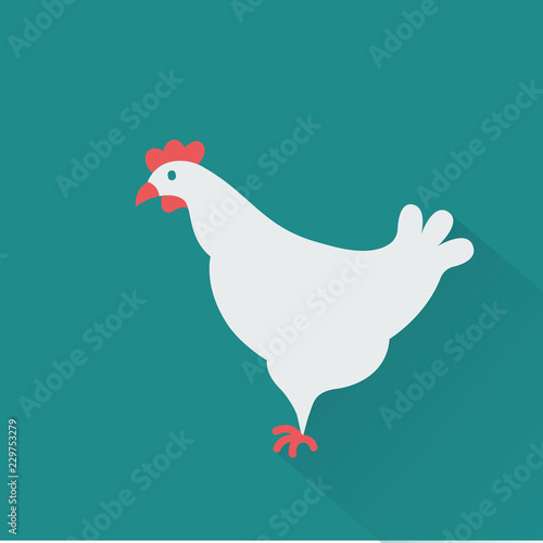 Silhouette icon chicken