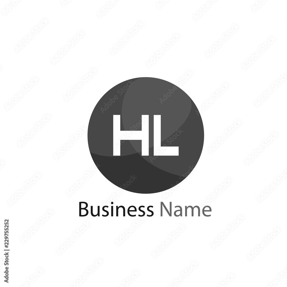 Initial HL Letter Logo Design Initial HL Letter Logo Design