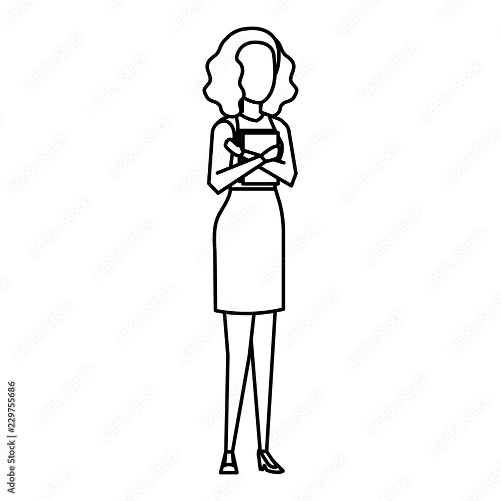 elegant businesswoman with book elegant businesswoman with book