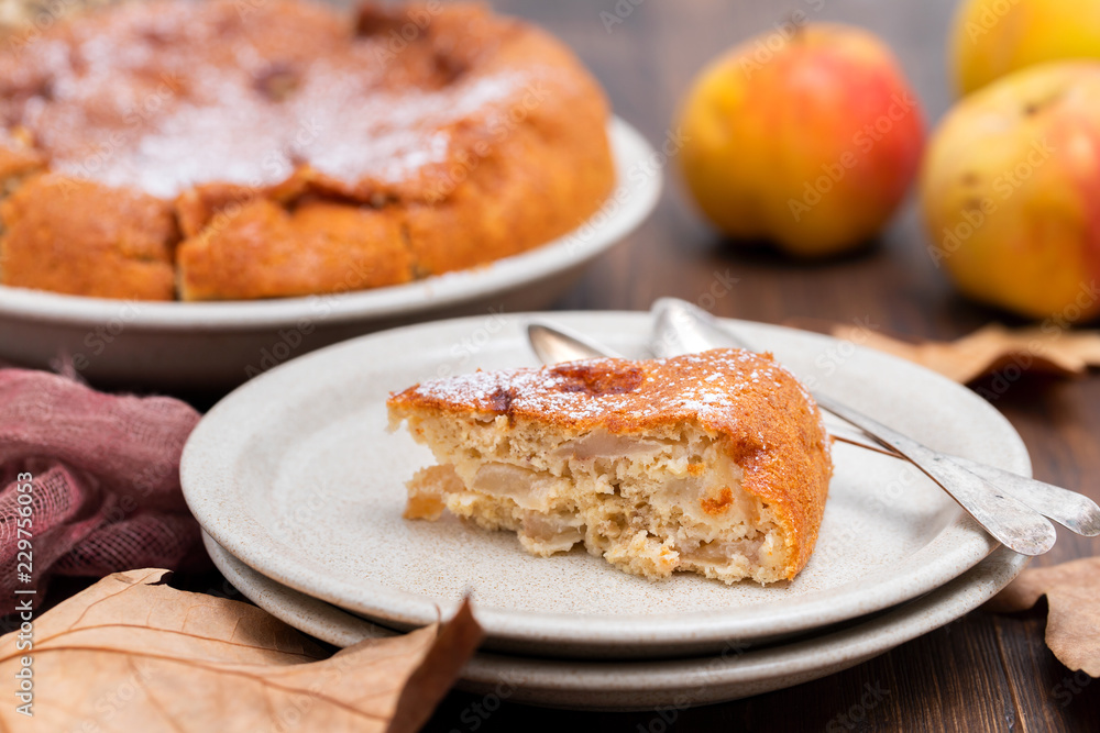 apple pie on dish apple pie on dish