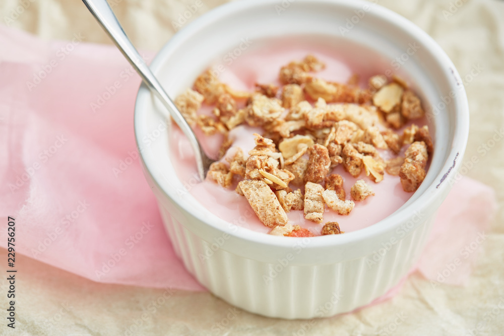 healthy breakfast with crunchy healthy breakfast with crunchy