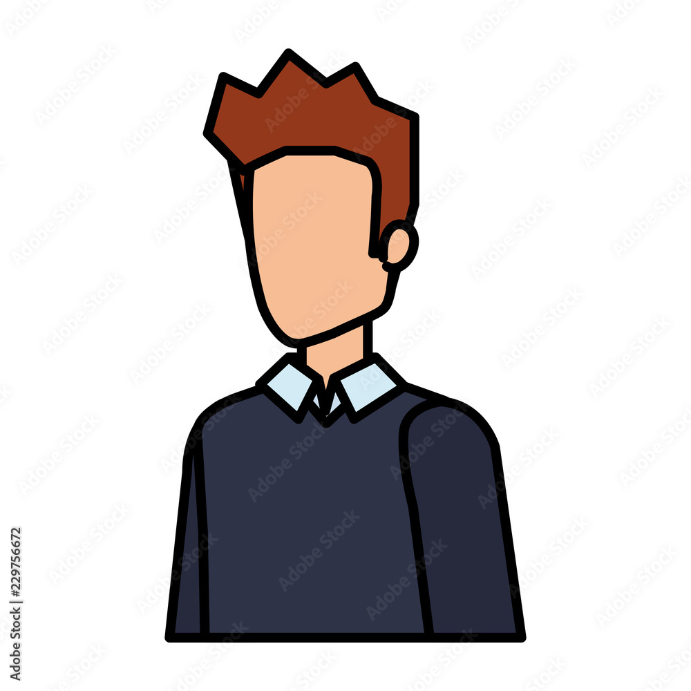 young and casual man character young and casual man character