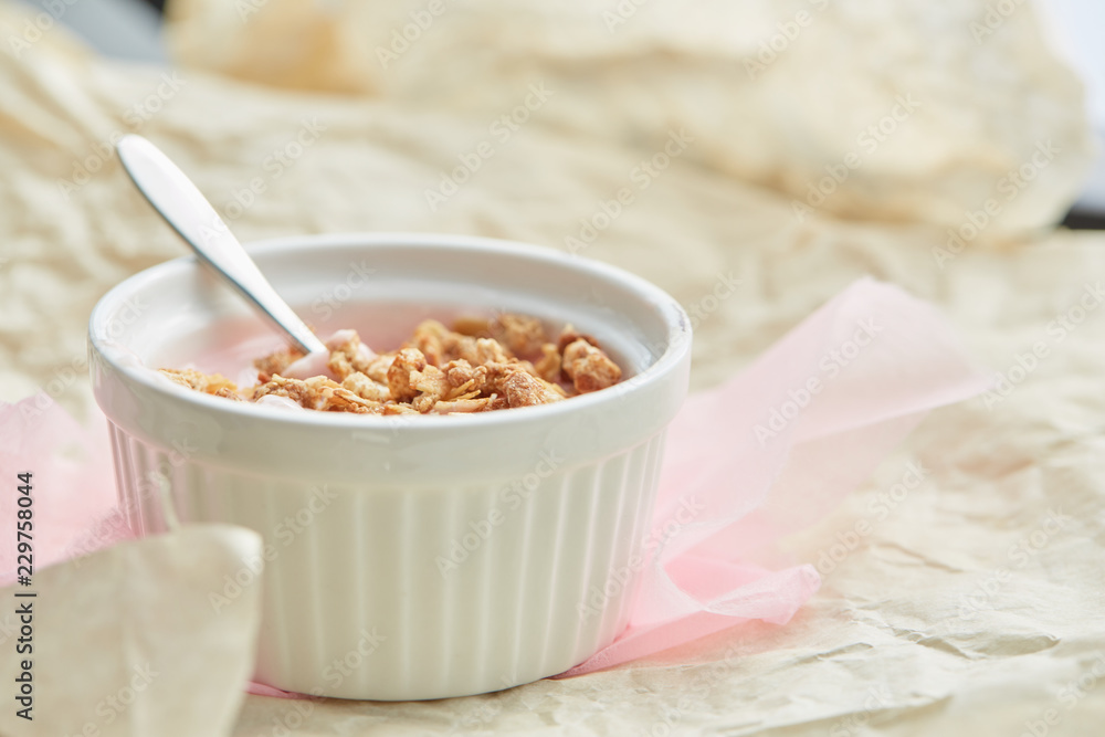 healthy breakfast with crunchy healthy breakfast with crunchy
