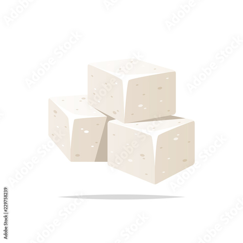 Sugar cubes vector isolated
