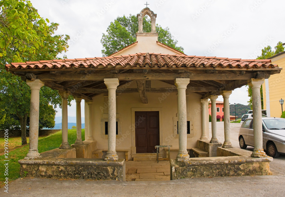 The church of Sv Marijain in the historic hill village of Oprtalj in Istria, Croatia
