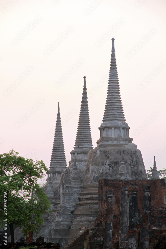 Wat Phra Si Sanphet, Temple of the Holy, Splendid Omniscient, Ayutthaya, Thailand