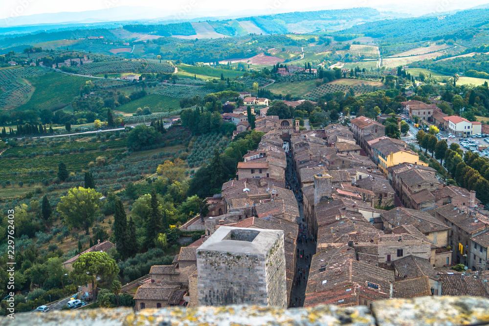 The medieval village of San Gimignano, Tuscany, Italy