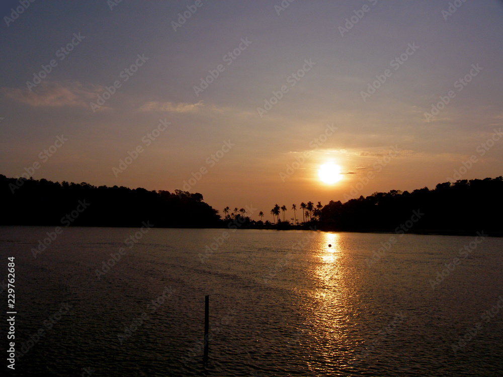 Obraz premium Sunset, Koh Chang, Thailand