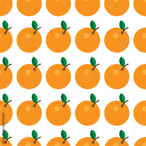 Fototapeta Naklejka Na Ścianę i Meble -  Seamless orange fruit in a square format background - vector pattern.