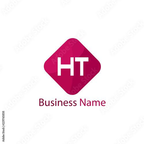 Initial HT Letter Logo Design