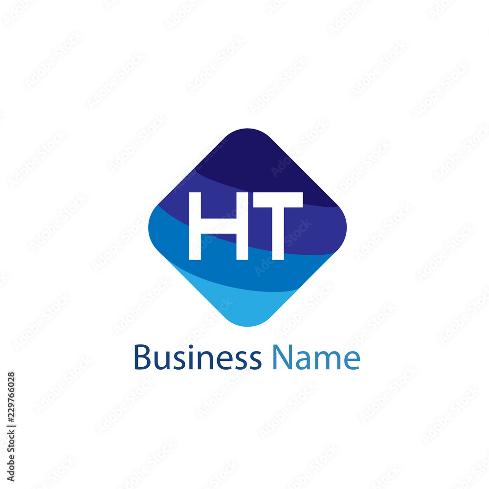Obraz premium Initial HT Letter Logo Design