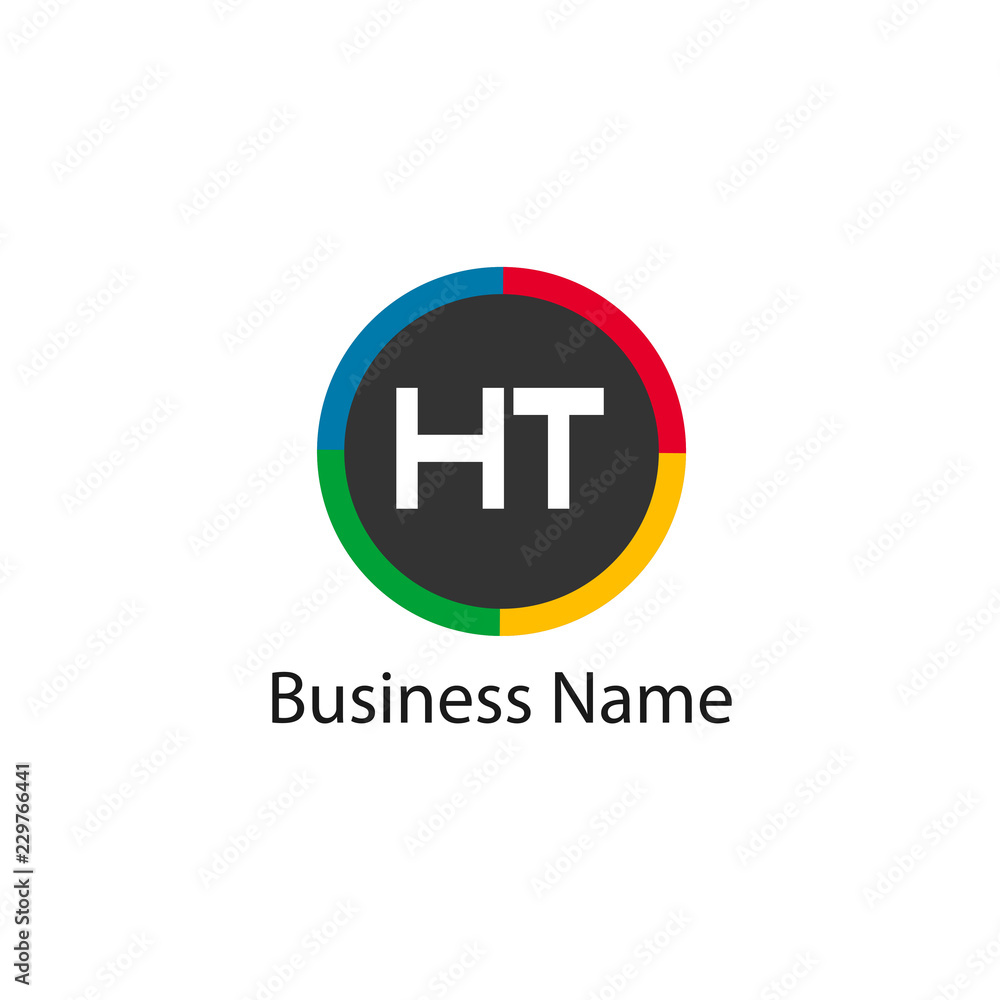 Initial HT Letter Logo Design Initial HT Letter Logo Design