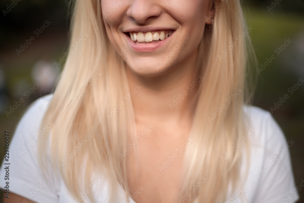 Cropped closeup portrait of a cheerful happy beautiful woman Cropped closeup portrait of a cheerful happy beautiful woman