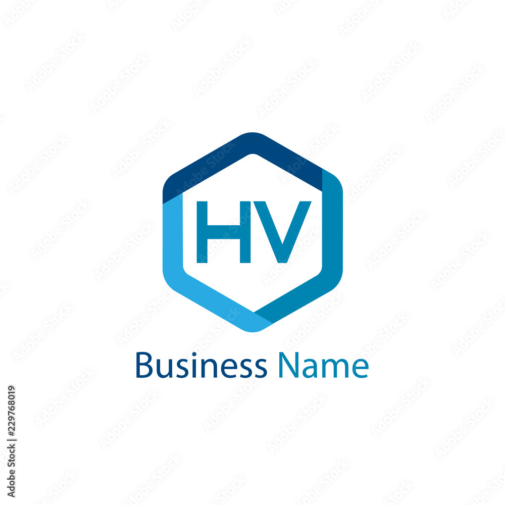 Initial HV Letter Logo Design Initial HV Letter Logo Design