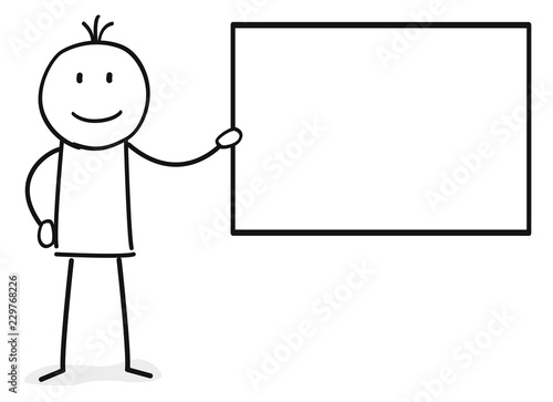 Simple Tafel / Strichmännchen / Präsentation / Business