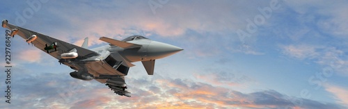 Canvastavla military fighter jets - modern armed military fighter jets flys in the sky