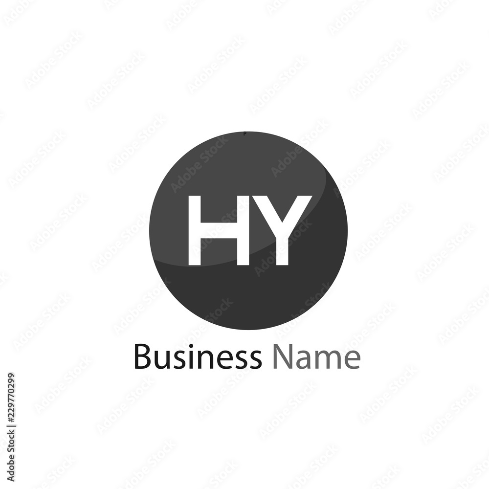 Initial HY Letter Logo Design Initial HY Letter Logo Design