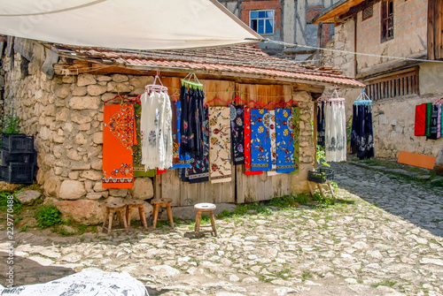 Karabuk, Turkey, 22 May 2013: Historic Mansions and Gifts at Yoruk Village of Safranbolu © Kayihan