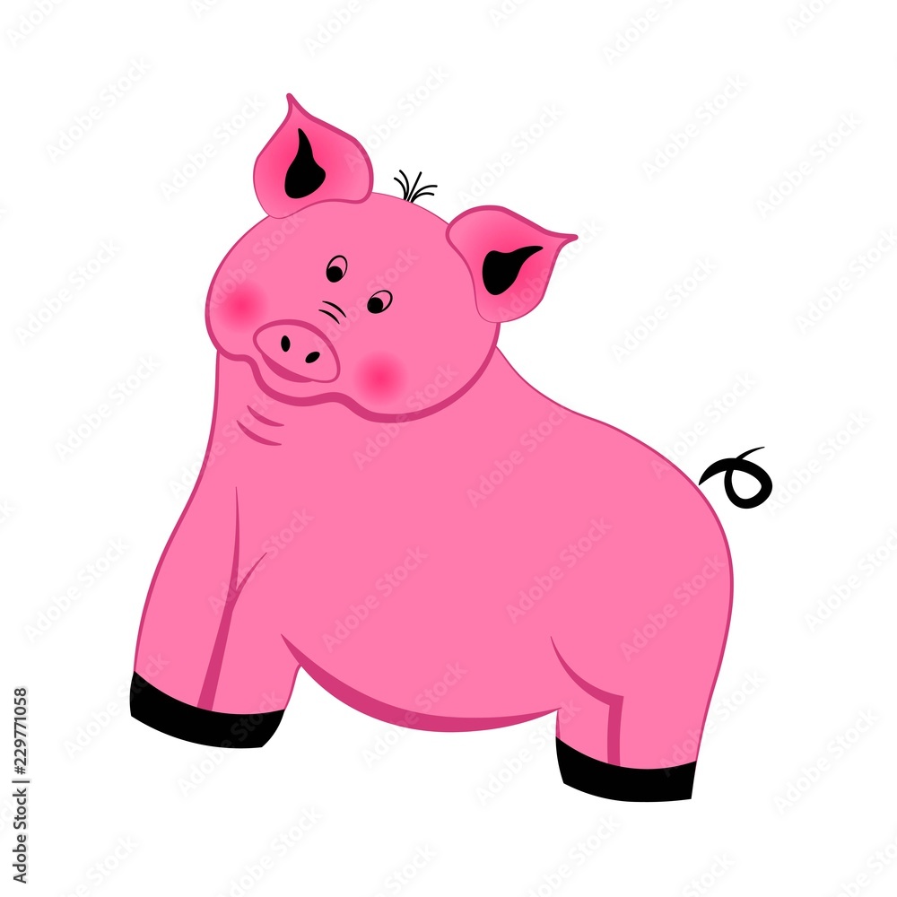 Pink cute piggy.