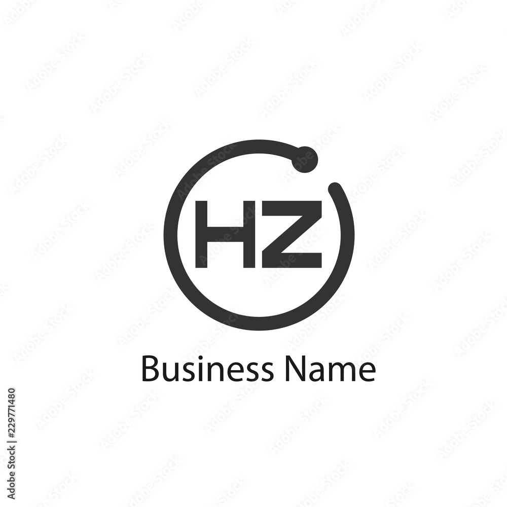Initial HZ Letter Logo Design Initial HZ Letter Logo Design
