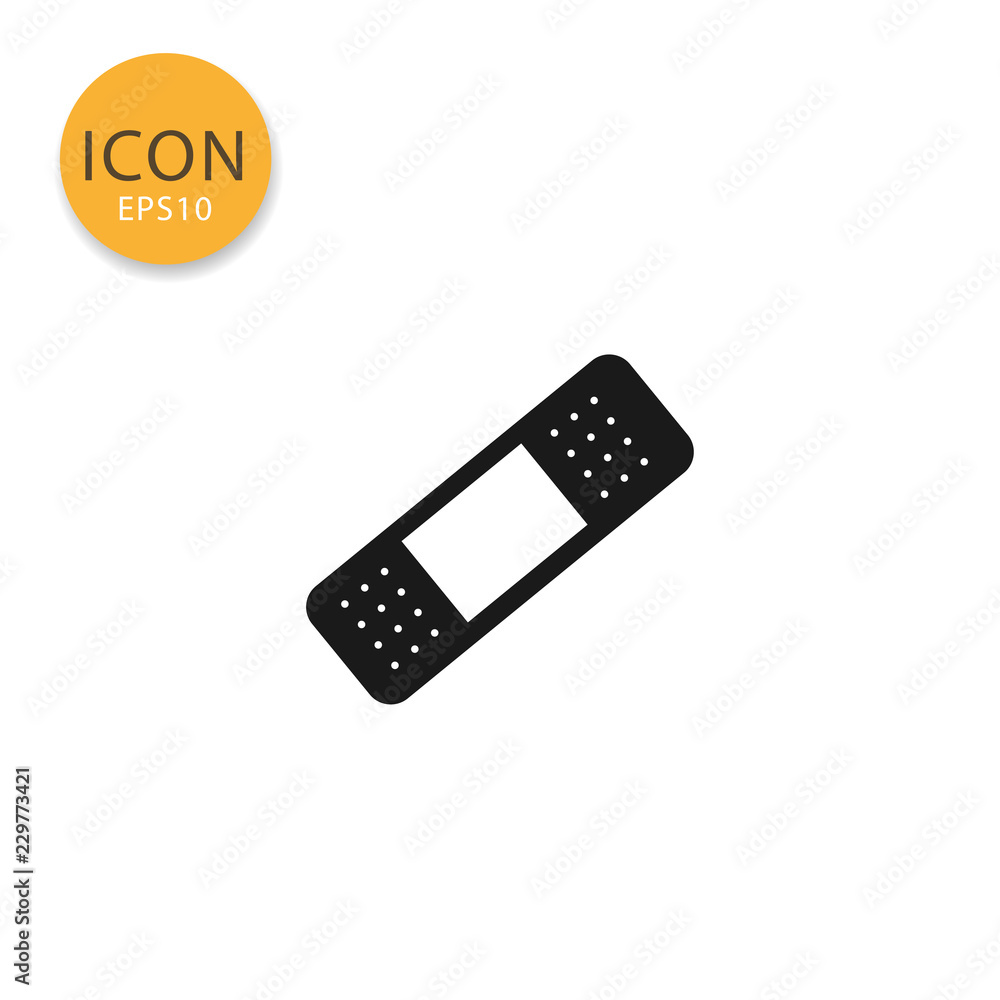 Bandage icon isolated flat style. Bandage icon isolated flat style.