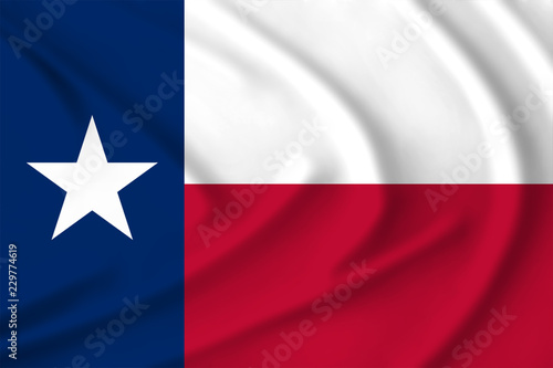 Obraz na płótnie The Texas flag waving from the wind, proudly fluttering in the wind w salonie