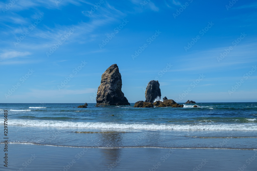 Cannon Beach and Sea Stacks, Oregon, Pacific Northwest, USA. Cannon Beach and Sea Stacks, Oregon, Pacific Northwest, USA.