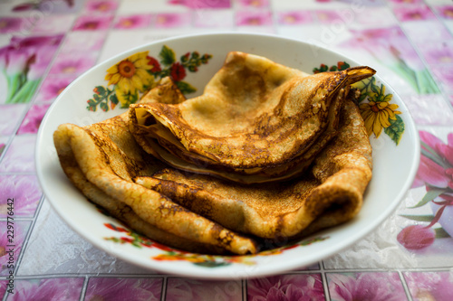 pancakes in a plate