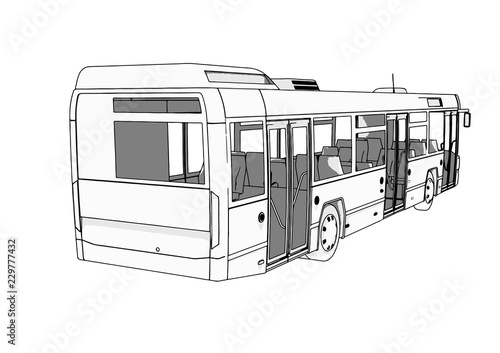city bus vector