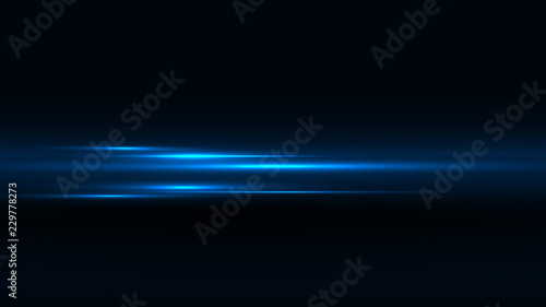 Blue linear lights