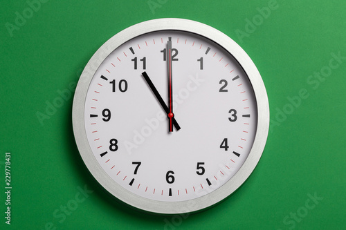 clock shows eleven o'clock