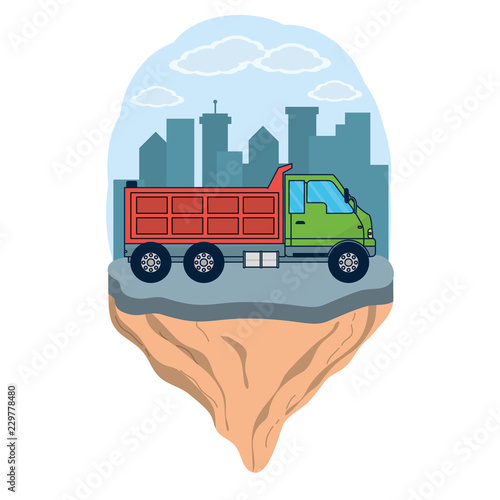 Dump truck vehicle photo