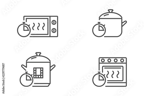 Microwave, pan, multicooker, oven with timer