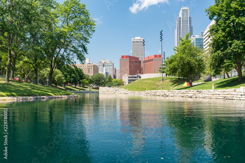 City Skyline in Downtown Omaha, Nebraska