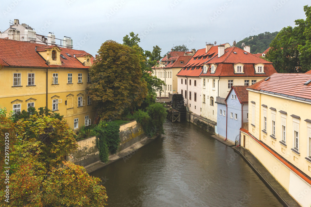 Rainy autumnal day in Prague