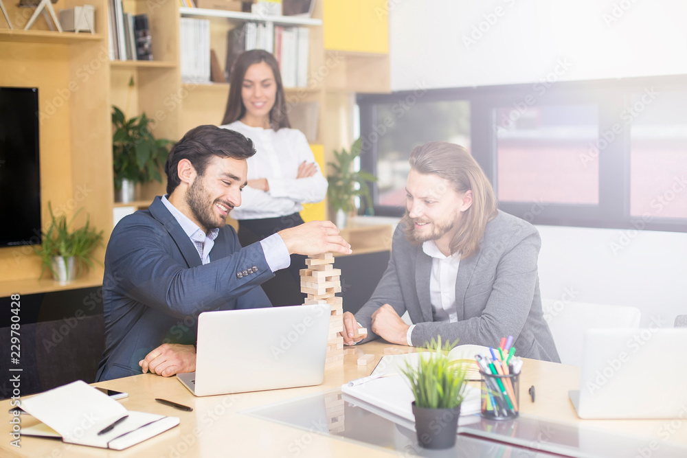 Young business team working in modern office Young business team working in modern office