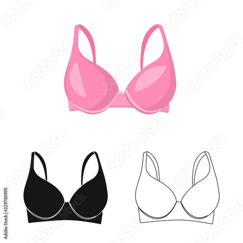 Isolated object of woman and clothing icon. Collection of woman and wear vector icon for stock.