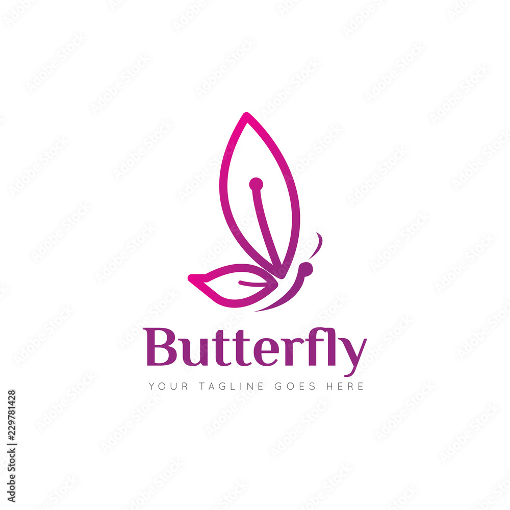 butterfly logo and icon Vector design Template butterfly logo and icon Vector design Template