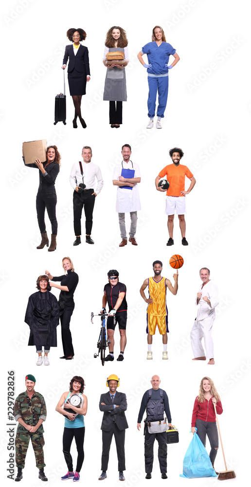 Fototapeta premium Group of people with different professions