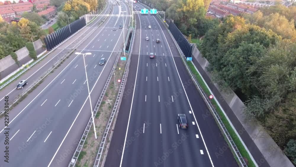 aerial highway , autumn, zwijndrecht, Netherlands aerial highway , autumn, zwijndrecht, Netherlands