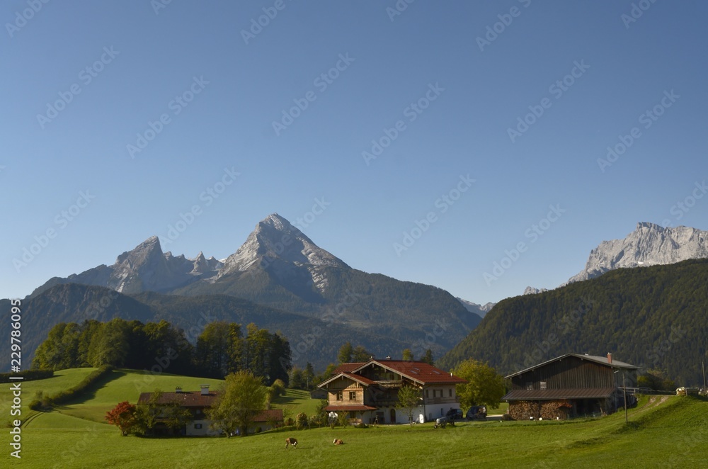 Watzmann mit Alpe Oberreitlehen, Berchtesgaden